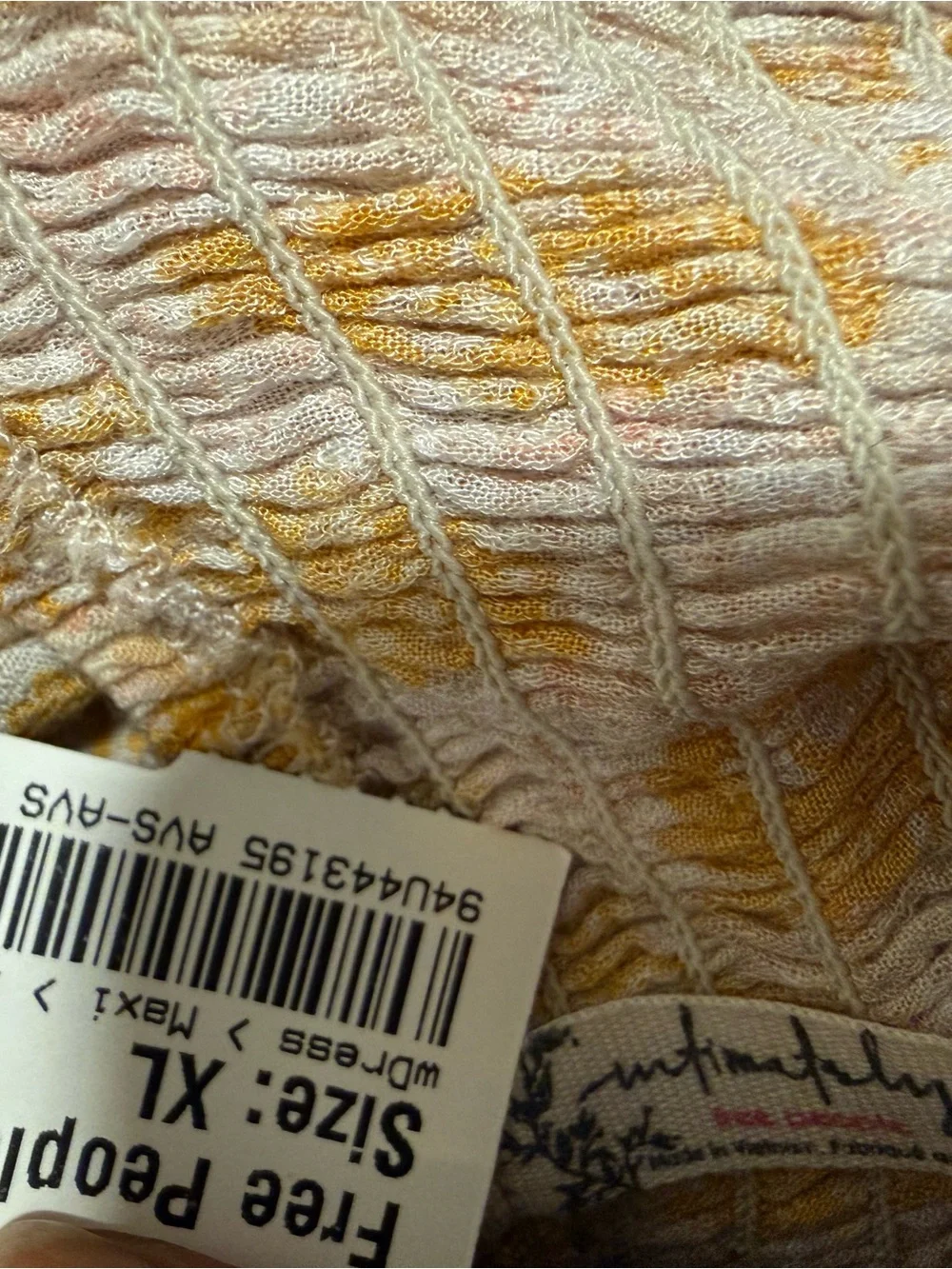 Free People Cream and Yellow Knit Maxi Dress - Picture 6 of 7